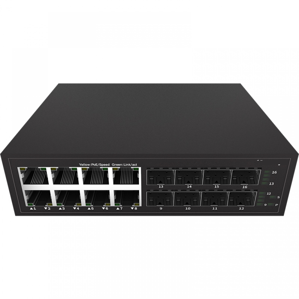 8*1G SFP +8*10/100/1000Base-T Unmanaged Ethernet Switch