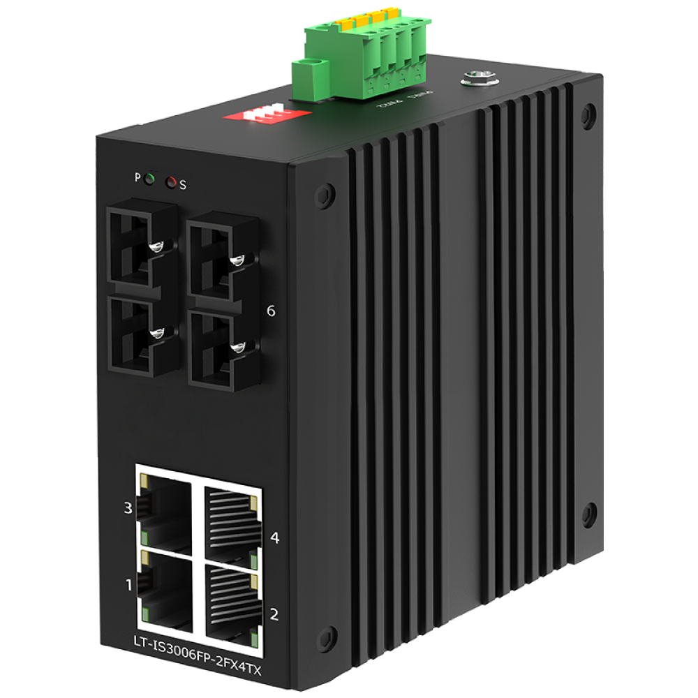 4*10/100Base-TX PoE + 2*100Base-FX  Industrial PoE Switch