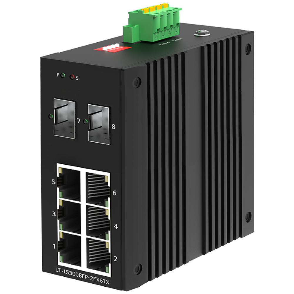 6*10/100Base-TX PoE + 2*100Base-FX  Industrial PoE Switch