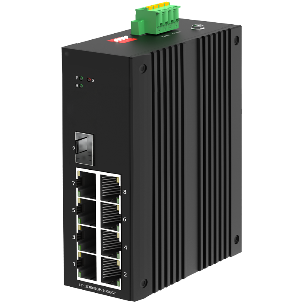 8*10/100/1000Base-T PoE + 1*1000Base-X Industrial PoE Switch