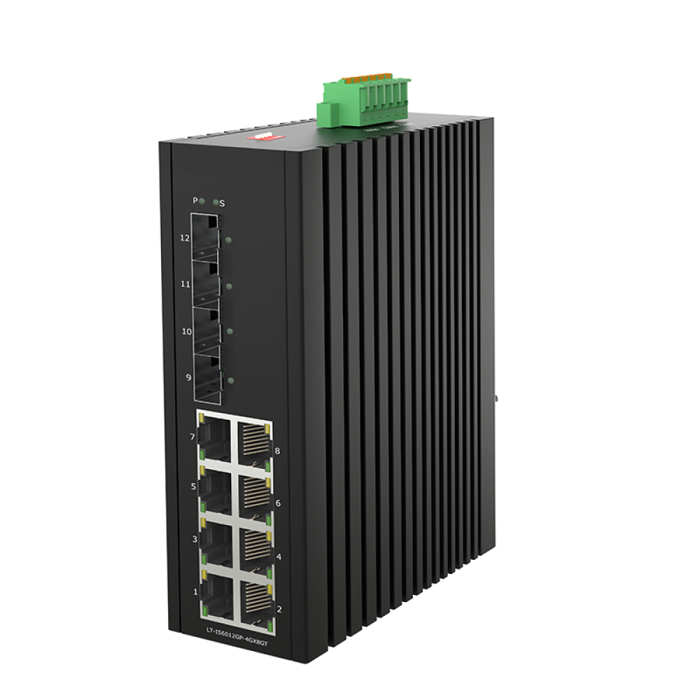 8*10/100/1000Base-T PoE + 4*1000Base-X SFP  Industrial PoE Switch