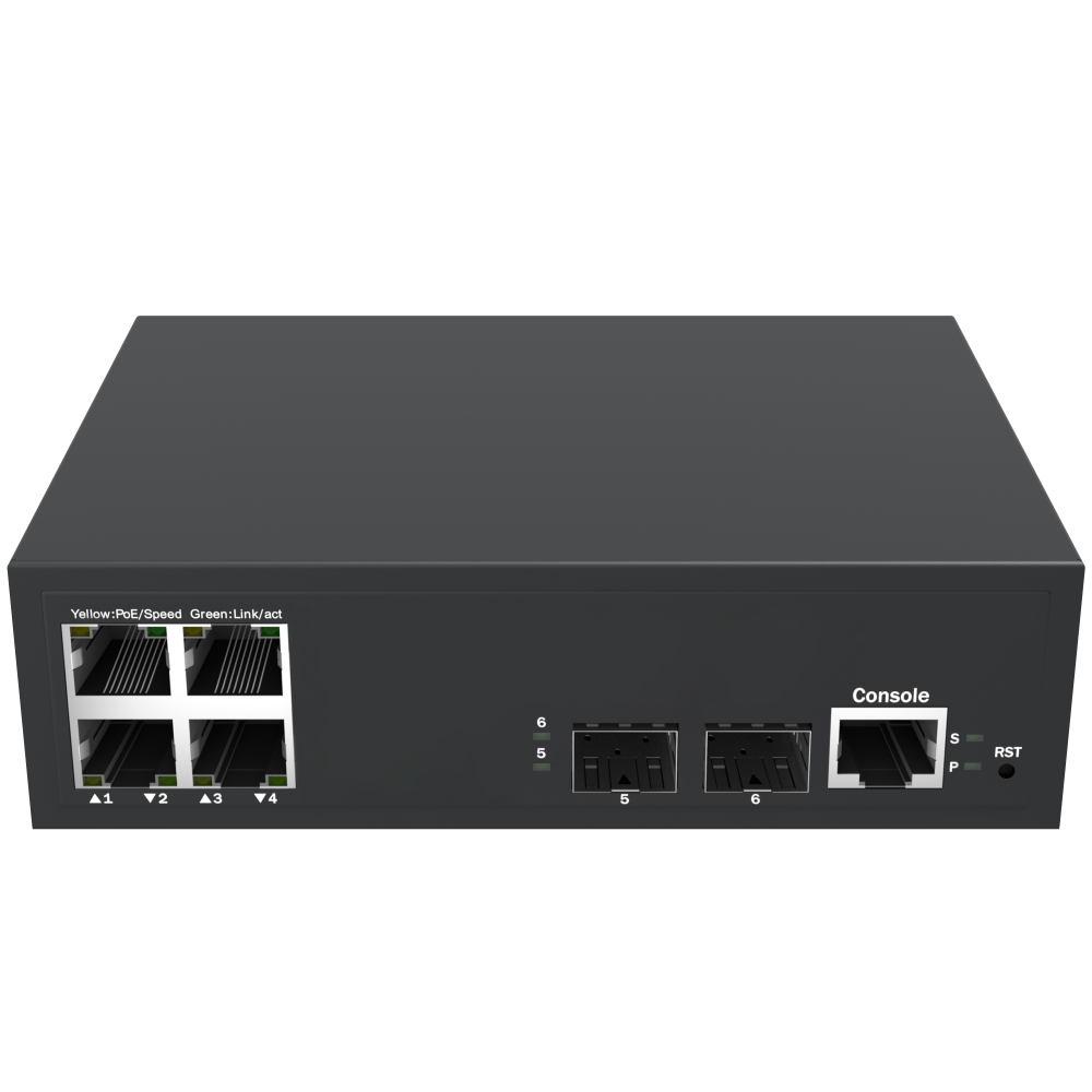 4*10/100/1000Base-T + 2*1G/2.5G SFP Layer 2 Managed Ethernet Switch