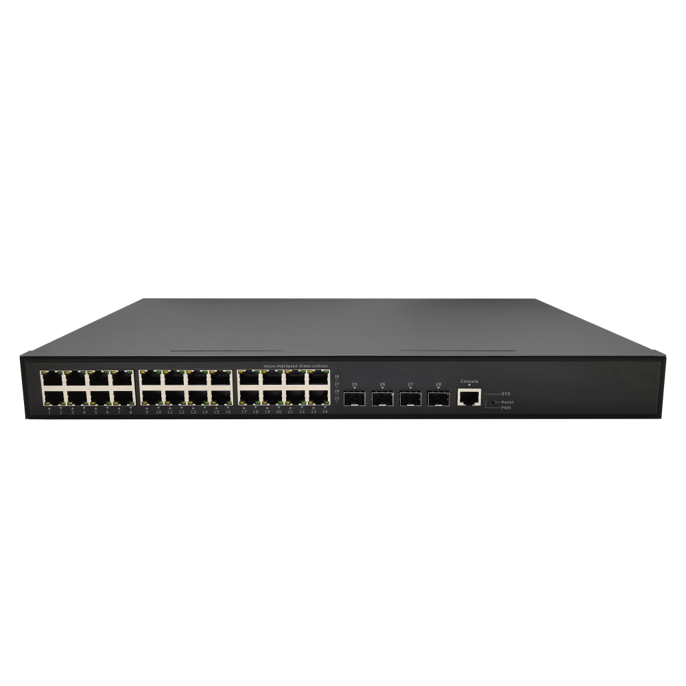 24*10/100/1000Base-T + 4*1G/2.5G SFP Layer 2 Managed Ethernet Switch