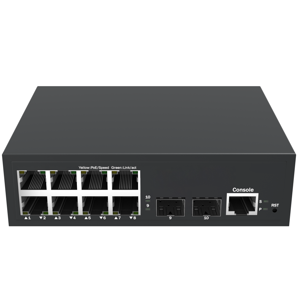 8*10/100/1000Base-T + 2*1G/2.5G SFP Layer 2 Managed Ethernet Switch