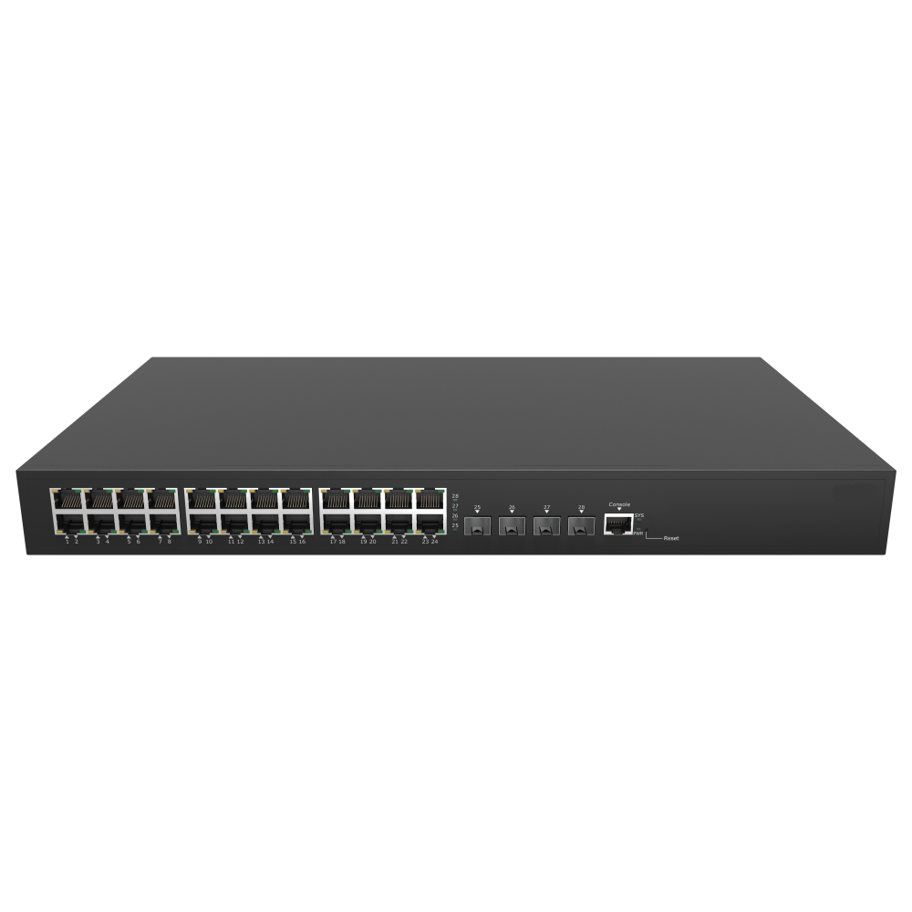 24*10/100/1000Base-T + 4*1G/2.5G/10G SFP + Layer 3 Managed Ethernet Switch