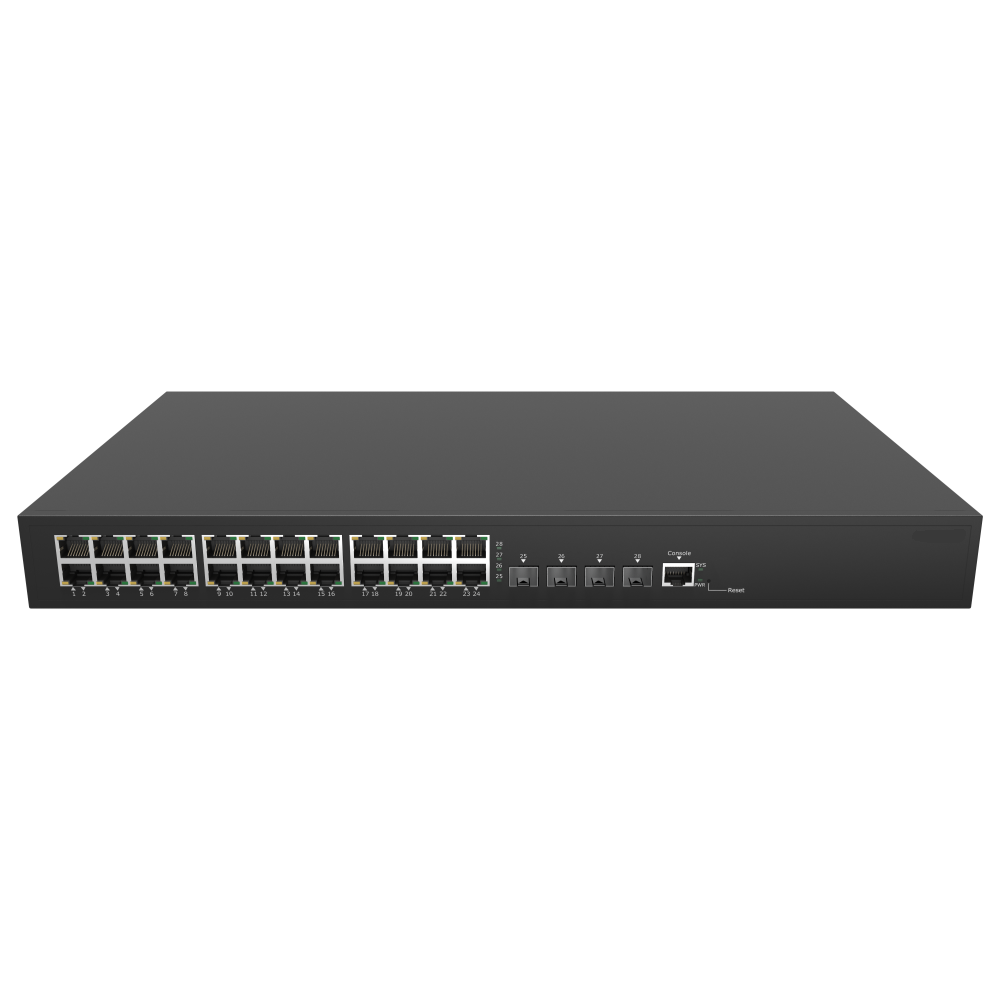 24*10/100/1000Base-T + 4*1G/2.5G/10G SFP+ Layer 2+ Managed Ethernet Switch