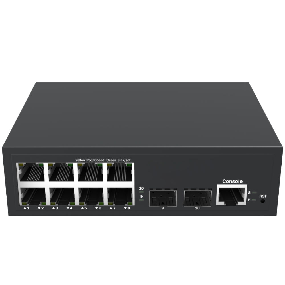 8*10/100/1000Base-T + 2*1G/2.5G SFP Layer 2+ Managed Ethernet Switch